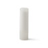 A twist lip balm in a white, cylindrical container with a removable cap. It has minimal branding.