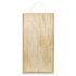 A wooden wine gift box in natural tone with a rope handle, designed to hold two bottles.