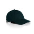 A dark green cap featuring a curved brim and a branding logo on the side.