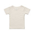 A plain cream-coloured infant t-shirt featuring a back view. The shirt has short sleeves and a round neckline.