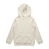 A plain beige hoodie with a hood, featuring long sleeves and a solid back design.