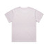 A light pink t-shirt with a relaxed fit, featuring short sleeves and a plain back. Includes a brand logo.