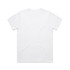 A plain white t-shirt featuring short sleeves and a simple design, with a logo present.