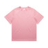 A pink T-shirt featuring a classic crew neck design. The shirt has a brand logo on the label.