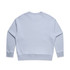 A light blue jumper with long sleeves and a crew neck. The back is plain and features a logo.