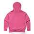 A pink hoodie featuring a classic hooded design and a back view. It includes a brand logo.
