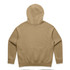 A beige hoodie with a hood, featuring a plain back design and no visible branding.