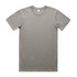 A khaki organic T-shirt with a classic crew neck, featuring a logo on the inside label.