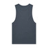 A grey unisex singlet tank top featuring a plain design and a rear view. It has a logo on the back.