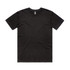 A black t-shirt with a round neckline, featuring short sleeves and no visible logos or branding.