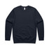 A navy blue crew jumper with a simple crew neck design and long sleeves. It features a branding label.