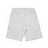 Light grey sports shorts with an elastic waistband and a back pocket, featuring a logo.