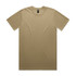 A classic beige T-shirt featuring a round neckline and short sleeves, displayed flat. It includes a logo.