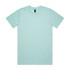 A mint green classic t-shirt featuring a crew neckline and short sleeves, with a logo on the tag.
