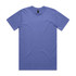 A purple classic tee with short sleeves and a round neckline. The shirt features a logo at the collar.