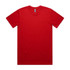 A red Classic Tee with a crew neck and short sleeves, featuring a logo on the label.