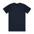 A navy blue classic tee t-shirt with short sleeves and a plain back, featuring a logo at the neckline.