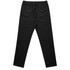 Black active training pants with an elastic waistband and a streamlined design. Features a logo on the waistband.