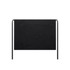 A black canvas half apron featuring a pocket and ties on the sides, designed for workwear use.
