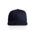 A navy blue cap with a structured design and a curved peak, featuring a logo on the front.