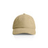 A light brown cord cap with a curved brim, featuring a simple design and a logo on the front.