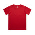 A red classic t-shirt featuring a round neck and short sleeves. The shirt has a logo on the label.
