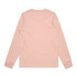 A light pink long-sleeve T-shirt with a plain back and a logo at the neckline.