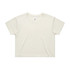 A cream-coloured crop tee with short sleeves and a simple design. It features a logo on the label.