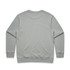 A light green crew jumper with a simple design and a logo on the back.
