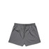 Active shorts in a dark grey colour with an elastic waistband and drawstring. The shorts feature a logo.