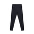 Black active leggings with a high waistband, featuring pockets on the front and a logo at the waistband.