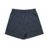 A pair of dark grey sports shorts with an elastic waistband and a simple design. Features a branding logo.