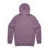 A premium hoodie in a soft mauve colour, featuring a back view with a hood and long sleeves. It has a logo on the label.