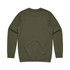 A green jumper with long sleeves and a crew neck, featuring a plain back design. The product has a branding logo.