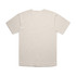 A beige heavy baseball jersey featuring a plain back and short sleeves. Includes a logo on the fabric.