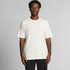A cream-coloured T-shirt with a relaxed fit and raglan sleeves, featuring a logo on the front.