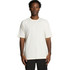 A light cream T-shirt featuring a relaxed fit and short sleeves, with a logo on the front.