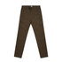 Olive green standard pants with a slim fit, featuring a logo branding on the waistband.