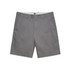 Grey work shorts featuring two front pockets and a waistband with belt loops. The shorts have a logo on the waistband.