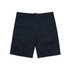 Navy blue work shorts featuring a logo, designed for durability and comfort in various work environments.