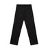 Black slacks displayed from the back, featuring pockets and a waistband with belt loops. The image includes a logo.