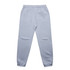 Light blue track pants featuring an elastic waistband and a pocket on the back. The design includes a logo.