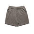 Faded track shorts in a muted grey colour with an elastic waistband and drawstring. Features a logo.