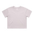 A light grey cropped t-shirt with short sleeves. The shirt features a brand logo.