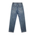 Straight leg jeans in light blue denim, featuring two back pockets and a brand logo. Straight leg jeans in light blue denim, featuring two back pockets and a brand logo.