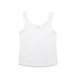 A white singlet featuring a classic design and a logo on the label.