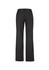 A pair of women's relaxed pants in black, featuring a straight leg design and back pocket.