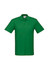 A green polo shirt with a classic collar and short sleeves, featuring a small logo on the chest area.