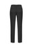 Men's slimline pants in dark grey wool stretch fabric, featuring a tailored design and back pockets.
