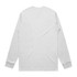 A light grey long-sleeve t-shirt with a plain back and fitted cuffs. The shirt features a logo.